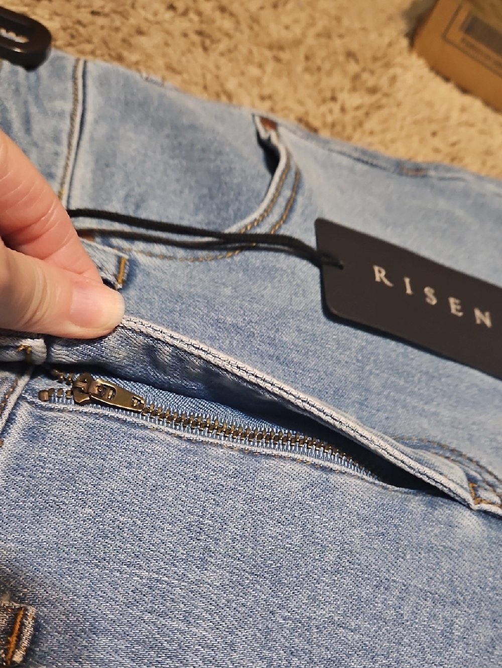 NWT Risen Straight Leg High-Rise Denim Jeans - Picture 8 of 15